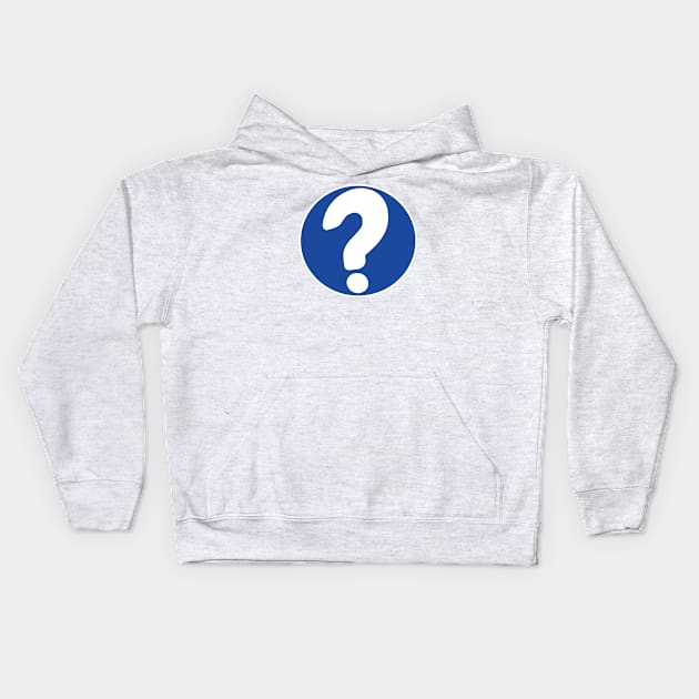 Mystery Team Question Mark (Centered Full-sized) Kids Hoodie by TeeShawn